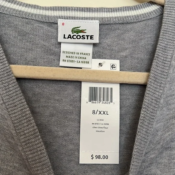 Lacoste V-Neck sweater - Picture 3 of 5